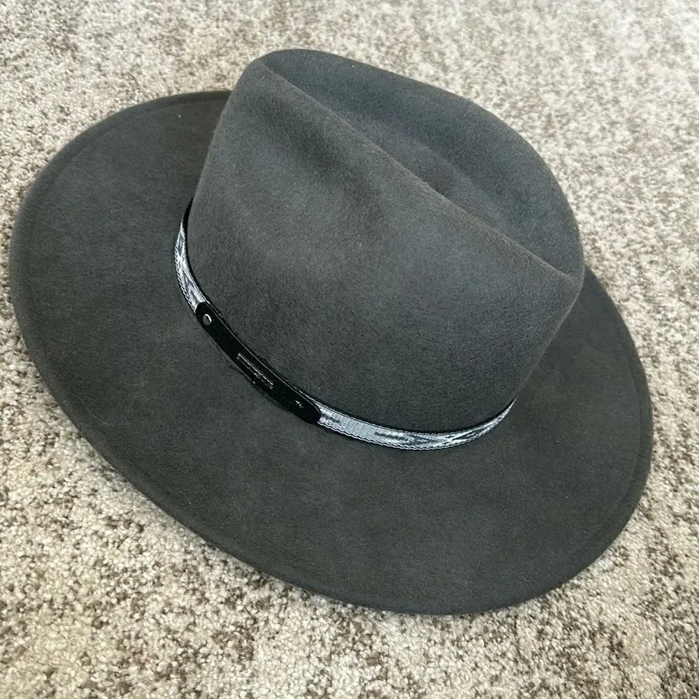 Stetson Men's Granger Crushable Wool Leather Hatband Western Cowboy Hat-Gray, S